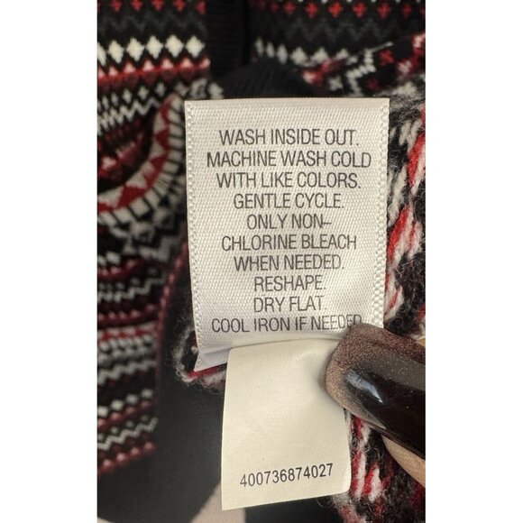 Croft & Barrow Womens 2X Nordic Knit Cardigan Geometric Cozy Holiday Cottagecore - Picture 5 of 7